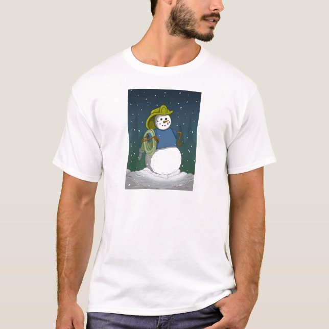 Brandmansnögubbe T-shirt (Framsida)