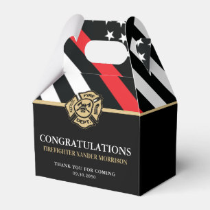 Brandmansröd Flagga Brandskola Studenten Presentaskar