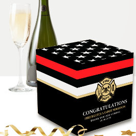 Brandmansröd Flagga Brandskola Studenten Presentaskar