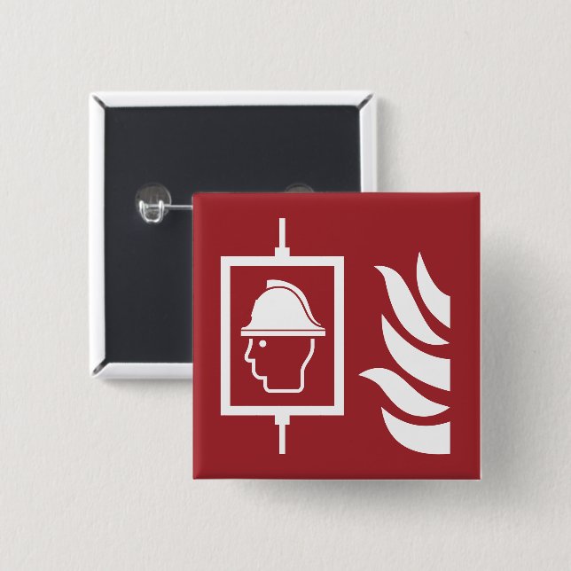 Brandmanssäkerhetsskylt Hiss Knapp (Framsida & baksida)