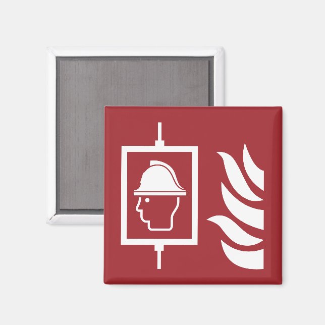 Brandmanssäkerhetsskylt Hiss Magnet (Front/Back)
