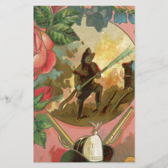 Brandmansskydd för vintage 1880 brevpapper (Framsida)