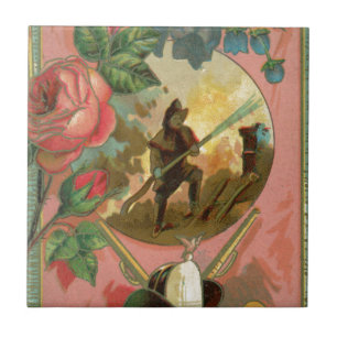 Brandmansskydd för vintage 1880 kakelplatta