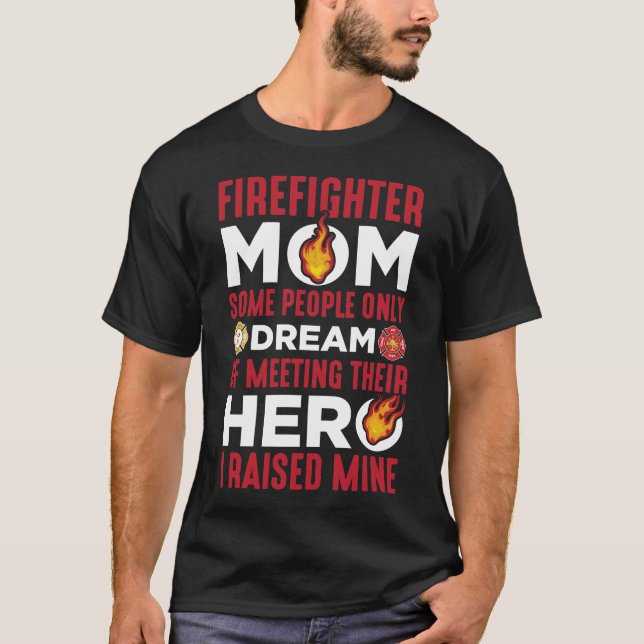 Brandmansson Mors dag Proud Mamma i Mamma T Shirt (Framsida)