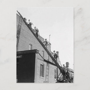 Brandmanutbildning skolar, 1920 vykort