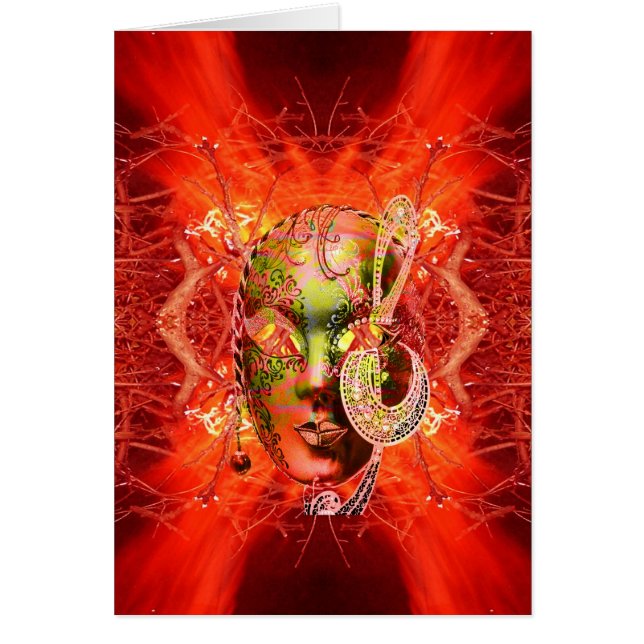 Brandmask Hälsningskort (Framsidan)