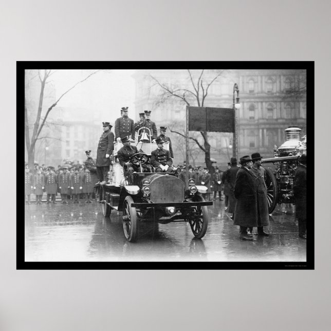 Brandmotor 91 i New York City 1913 Poster (Framsidan)