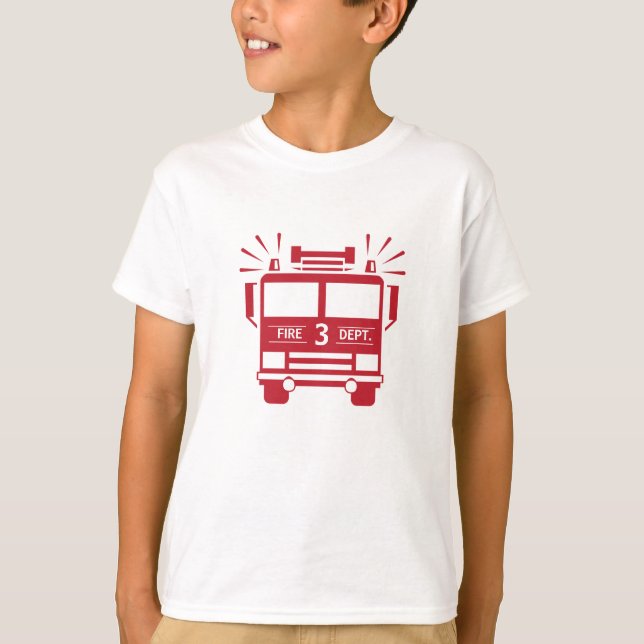 Brandmotor | Brand Lastbil Barns födelsedag Shirt T Shirt (Framsida)