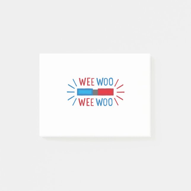 Brandmotor för polisbilar post-it block (Framsida)