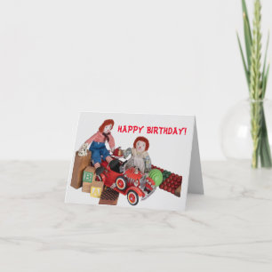 Brandmotor Raggedy Ann Andy för pojkflicka Helgkort
