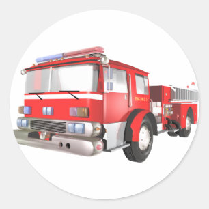 Brandmotor Runt Klistermärke