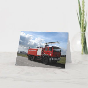 Brandmotor vid Cherbourg flygplats Helgkort