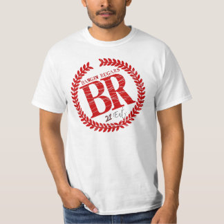 Brandnew "BR" logotyputslagsplats (vit/rött) Tee Shirt