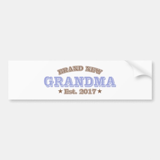 Brandnew mormor Est. 2017 (lilor) Bildekal (Framsidan)