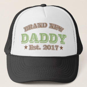 Brandnew pappa Est. 2017 (grönt) Truckerkeps