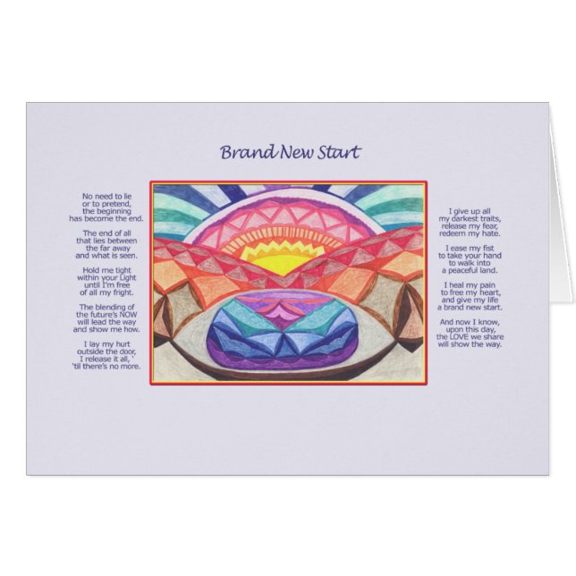 Brandnew startkort hälsningskort (Framsidan Horizontal)