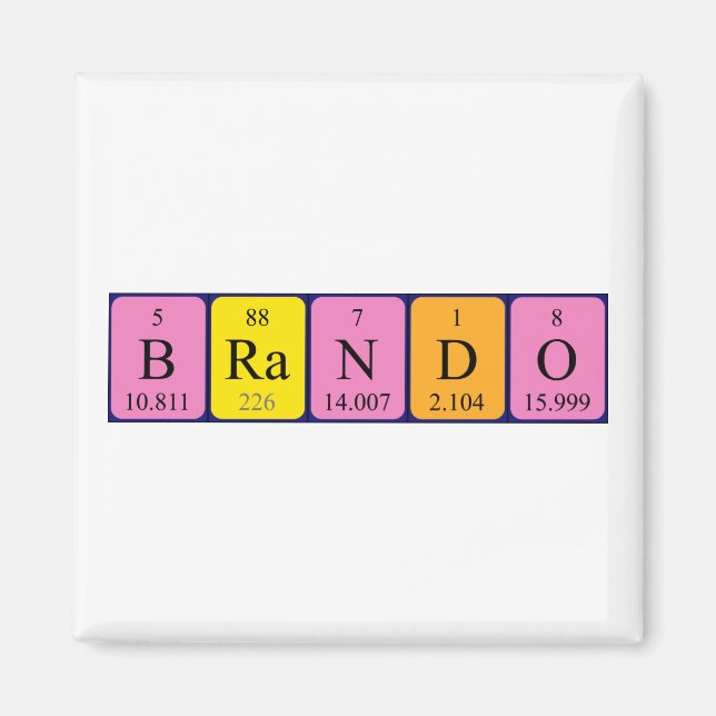 Brando Perio bord namn magnet (Framsidan)