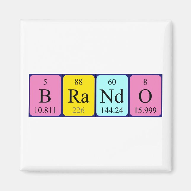 Brando Perio bord namn magnet (Framsidan)
