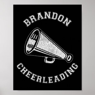 Brandon Cheer Distressed Retro 90-tals Cheerleader Poster