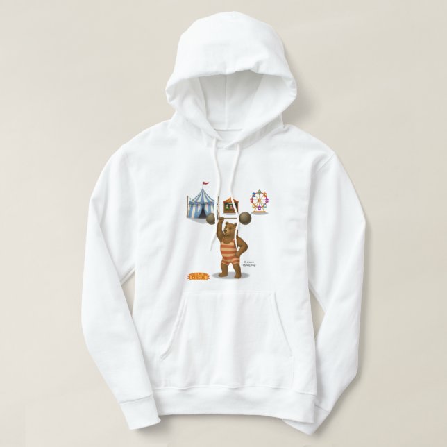 Brandon, cirkusstark björn hoodie (Design framsida)