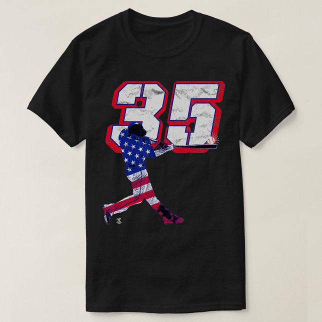Brandon Crawford Flagga Silhouette Gameday T Shirt (Design framsida)