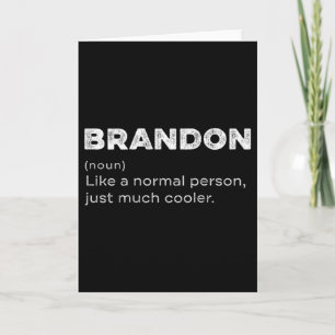 Brandon Definition Personligt Namn Rolig Födelseda Kort