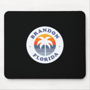 Brandon Florida Fl Retro Solnedgång Palmträd Souve Musmatta