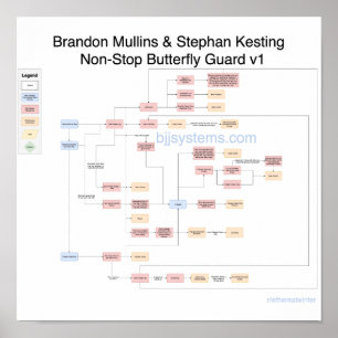 Brandon Mullins - Butterfly Guard FlowChart Poster
