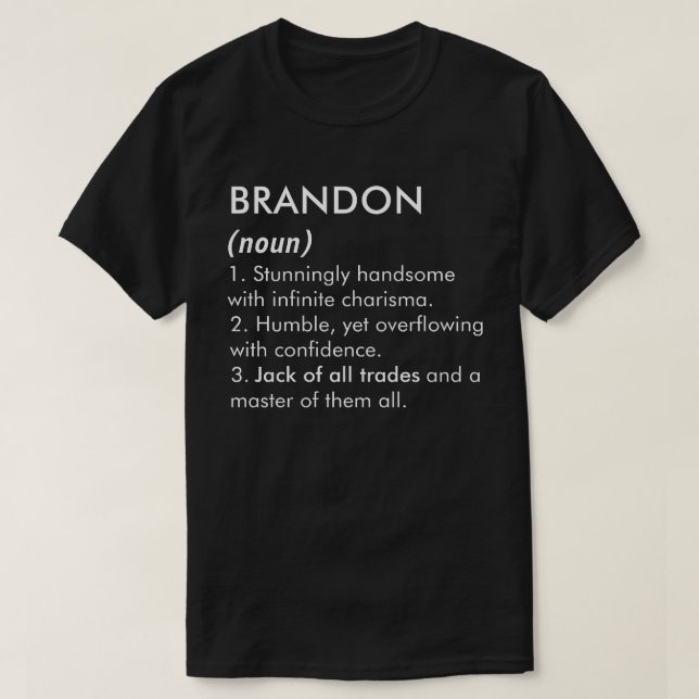Brandon name, Editable name, Custom name T Shirt (Design framsida)