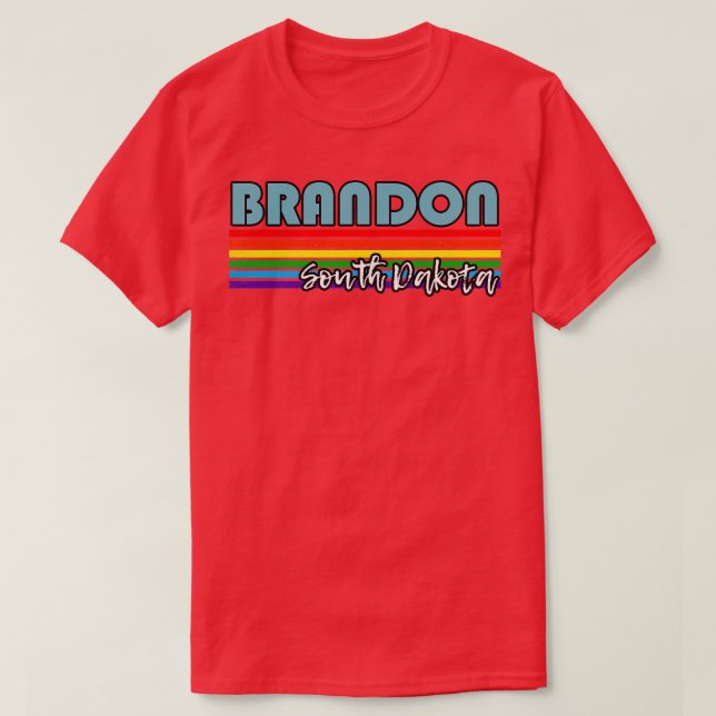 Brandon South Dakota Pride Brandon LGBT Gift LGBT T Shirt (Design framsida)