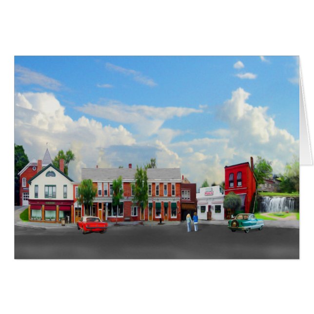 Brandon VT vattenfall Hälsningskort (Framsidan Horizontal)