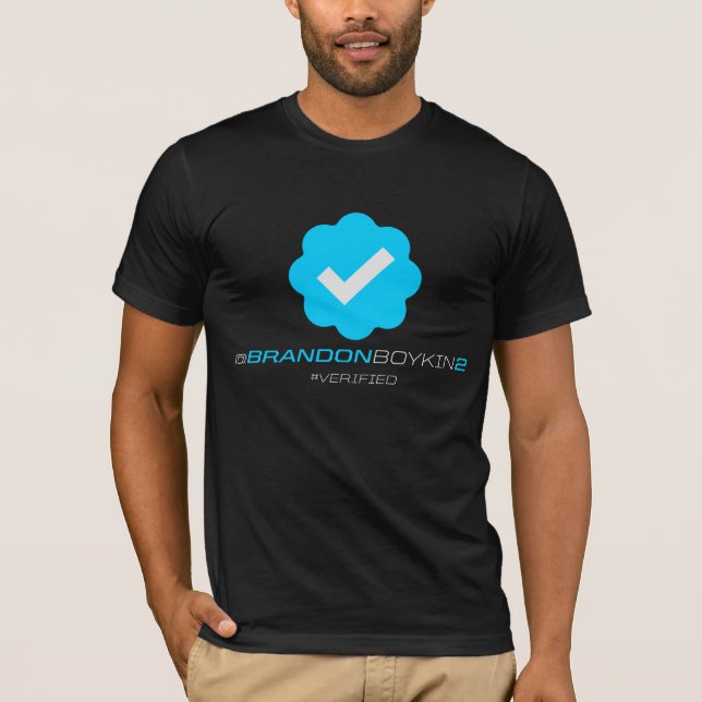 @BrandonBoykin2 - Verifierat - svart Tee Shirt (Framsida)
