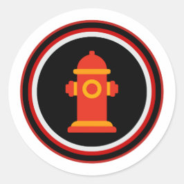Brandpost Sticker för Brandhydrantfest Runt Klistermärke