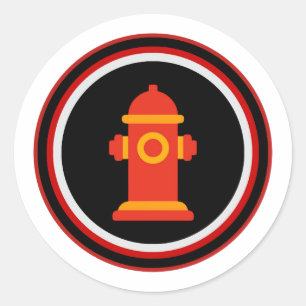Brandpost Sticker för Brandhydrantfest Runt Klistermärke