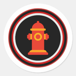 Brandpost Sticker för Brandhydrantfest Runt Klistermärke