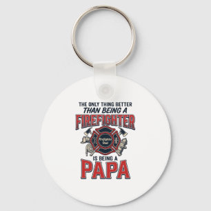 Brandskådis Pappa Vintage Gravyr T-Shirt Design_1 Nyckelring