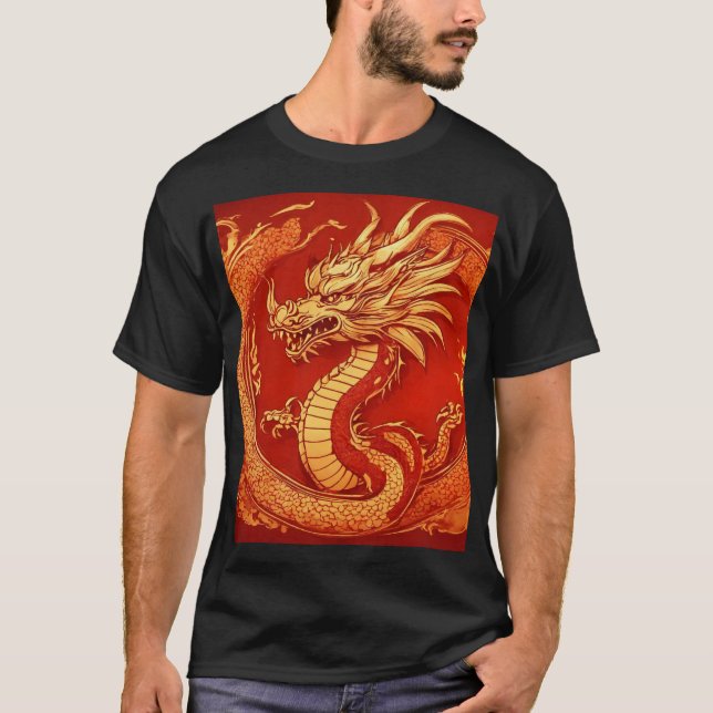 Brandskyddsmedel: Mestetisk drakkondesign T Shirt (Framsida)