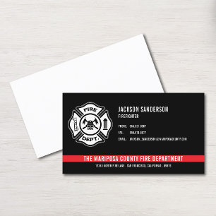 Brandskydsavdelningens anpassade logotyp visitkort