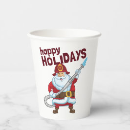 Brandsläckande Jul Jultomten-brandman