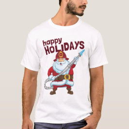 Brandsläckande Jul Jultomten-brandman T Shirt