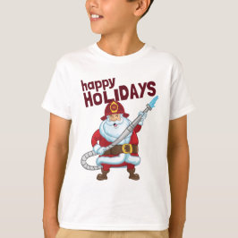 Brandsläckande Jul Jultomten-brandman T Shirt