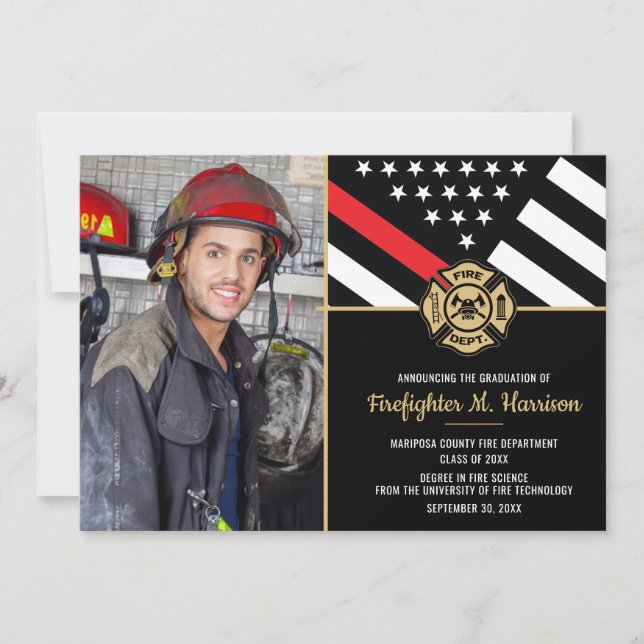 Brandsläckarbrandsakademin Studenten Fireman Photo Meddelande (Framsida)