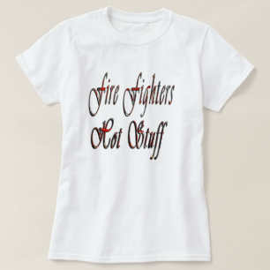 Brandsläckare Hett Saker Logotyp, Dam White T-shir Tee