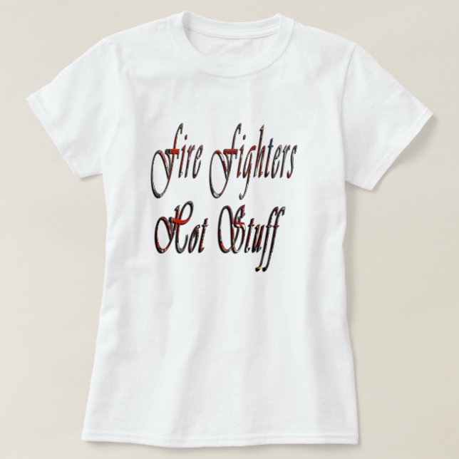 Brandsläckare Hett Saker Logotyp, Dam White T-shir Tee (Design framsida)
