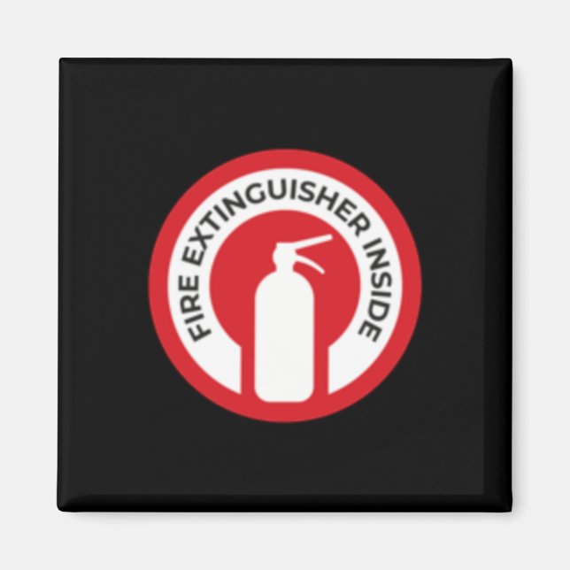 Brandsläckare Inside Sticker Magnet (Framsidan)