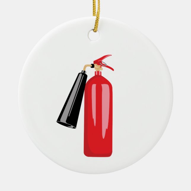 Brandsläckare Julgransprydnad Keramik (Framsidan)