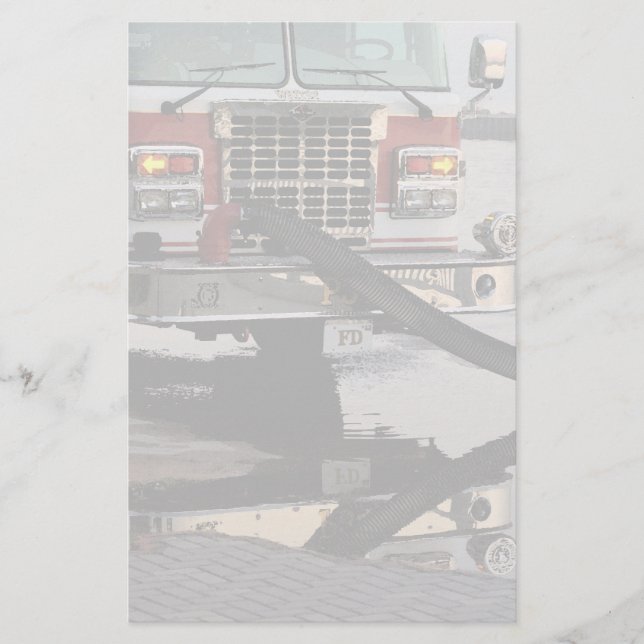 Brandsläckare Lastbil Pumper Hose Fade Fire Fighte (Framsida)