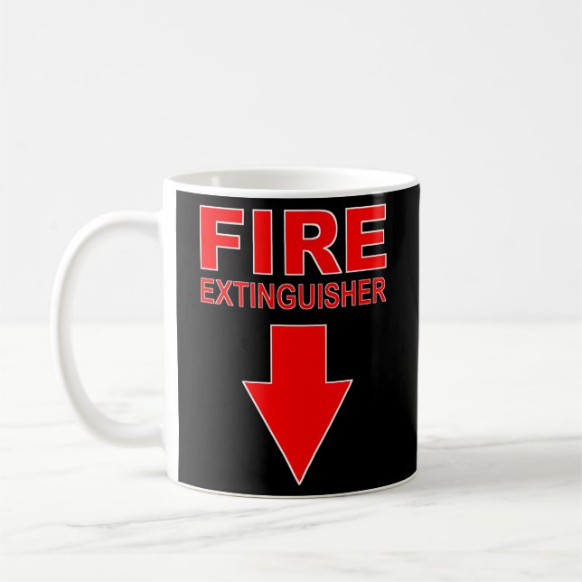 Brandsläckare låtsas att jag är brandsläckare kaffemugg (Vänster)