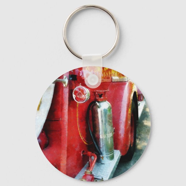 Brandsläckare på Fire Lastbil Nyckelring (Framsida)