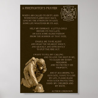 Brandsläckare Prayer Poster